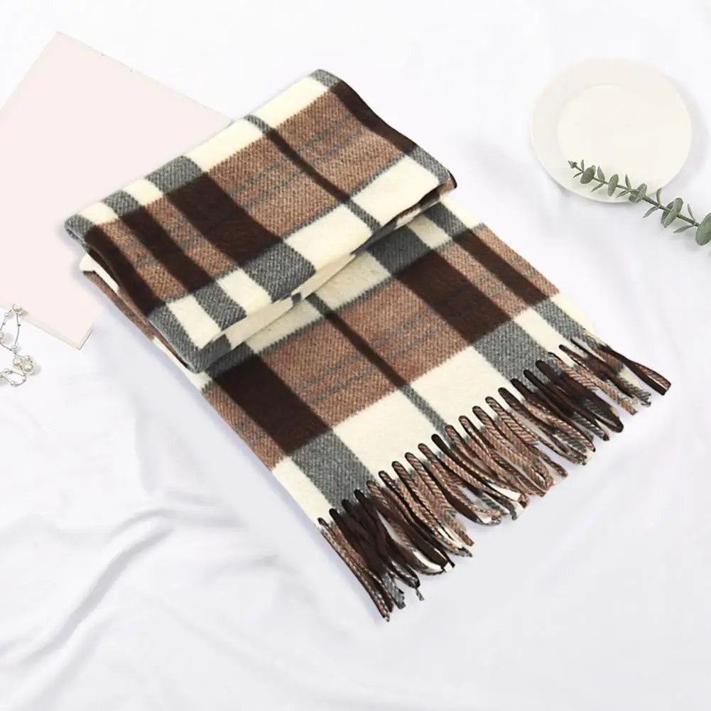 Fall Winter Scarf 10pcs Plaid Print Tassel Trim Velvet Long Scarf Set for Men Women Double Design Contrast Color Thermal Scarf
Fall Winter Scarf 10pcs Plaid Print Tassel Trim Velvet Long Scarf Set for Men Women Double Design Contrast Color Thermal Scarf