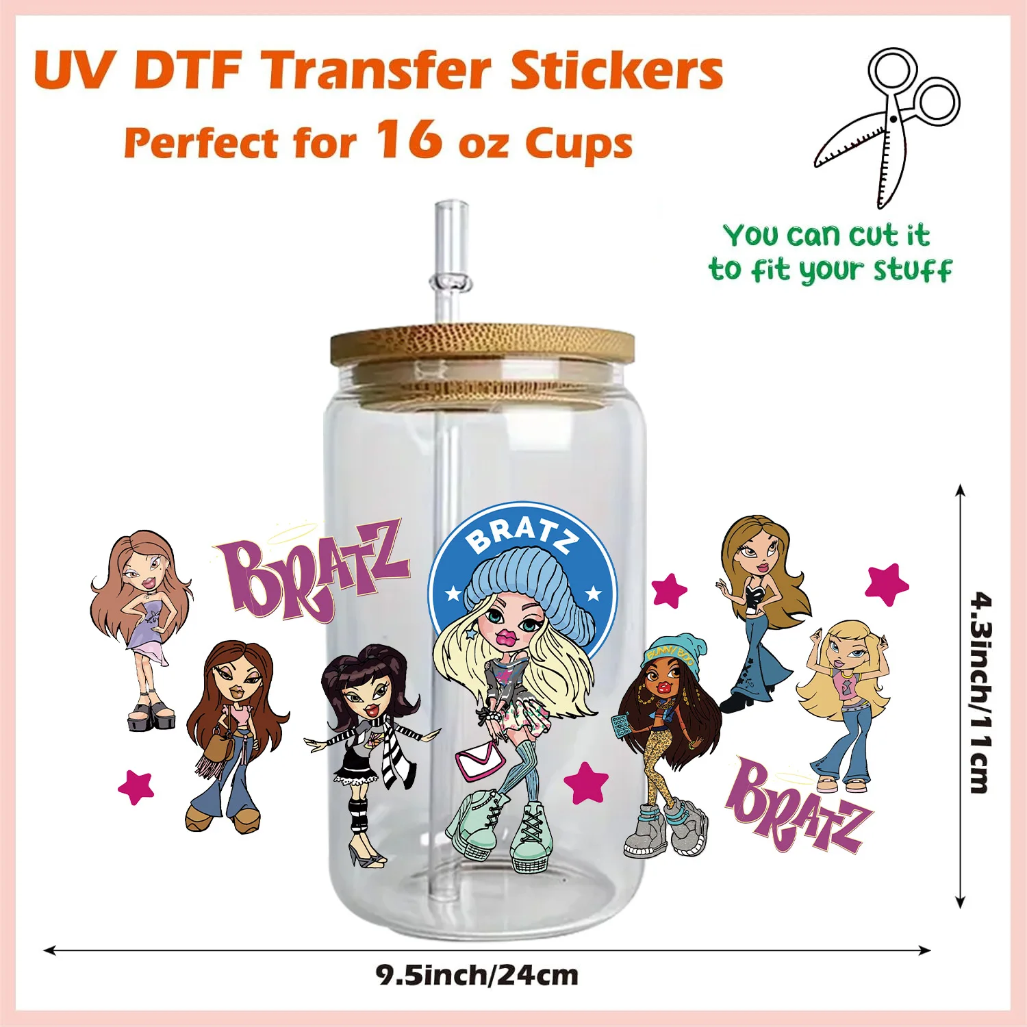 American girl easy peel waterproof DIY Decals 3D transfers uvdtf crystal stickers 16oz uv dtf cup wraps for Libbey Glasses
American girl easy peel waterproof DIY Decals 3D transfers uvdtf crystal stickers 16oz uv dtf cup wraps for Libbey Glasses