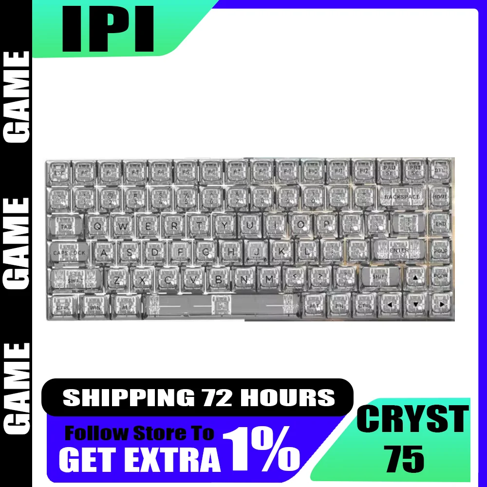 IPI Cryst75 Mechanical Keyboard Fully Desktop Circuit Gaming Keyboard Customize PC Accessories Transparent Pluggable Transparent
IPI Cryst75 Mechanical Keyboard Fully Desktop Circuit Gaming Keyboard Customize PC Accessories Transparent Pluggable Transparent