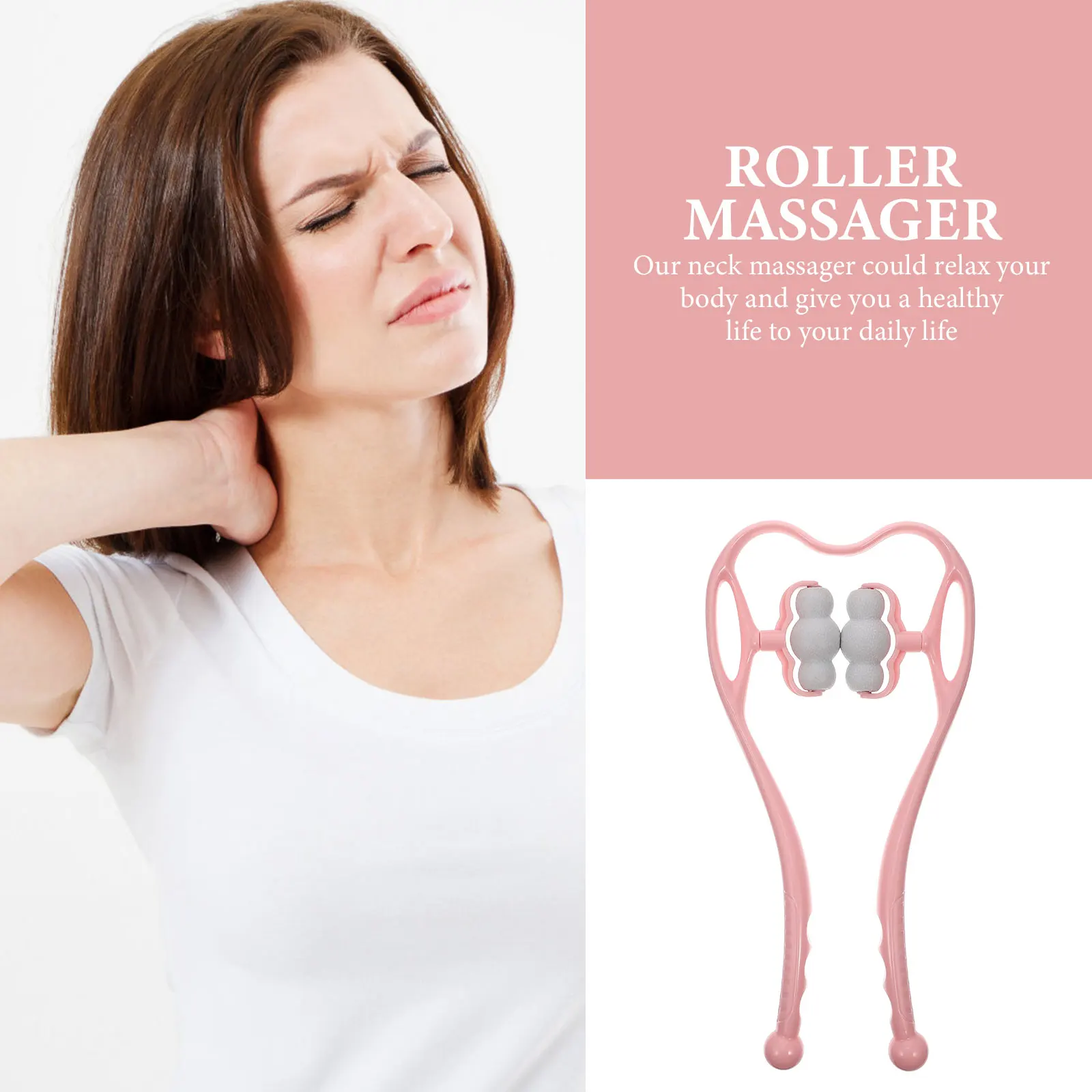 Manual Neck Massager Hand Roller Cervical Vertebra Massage Tool ABS Material Home Office Travel Use Trigger Point Gift
Manual Neck Massager Hand Roller Cervical Vertebra Massage Tool ABS Material Home Office Travel Use Trigger Point Gift
