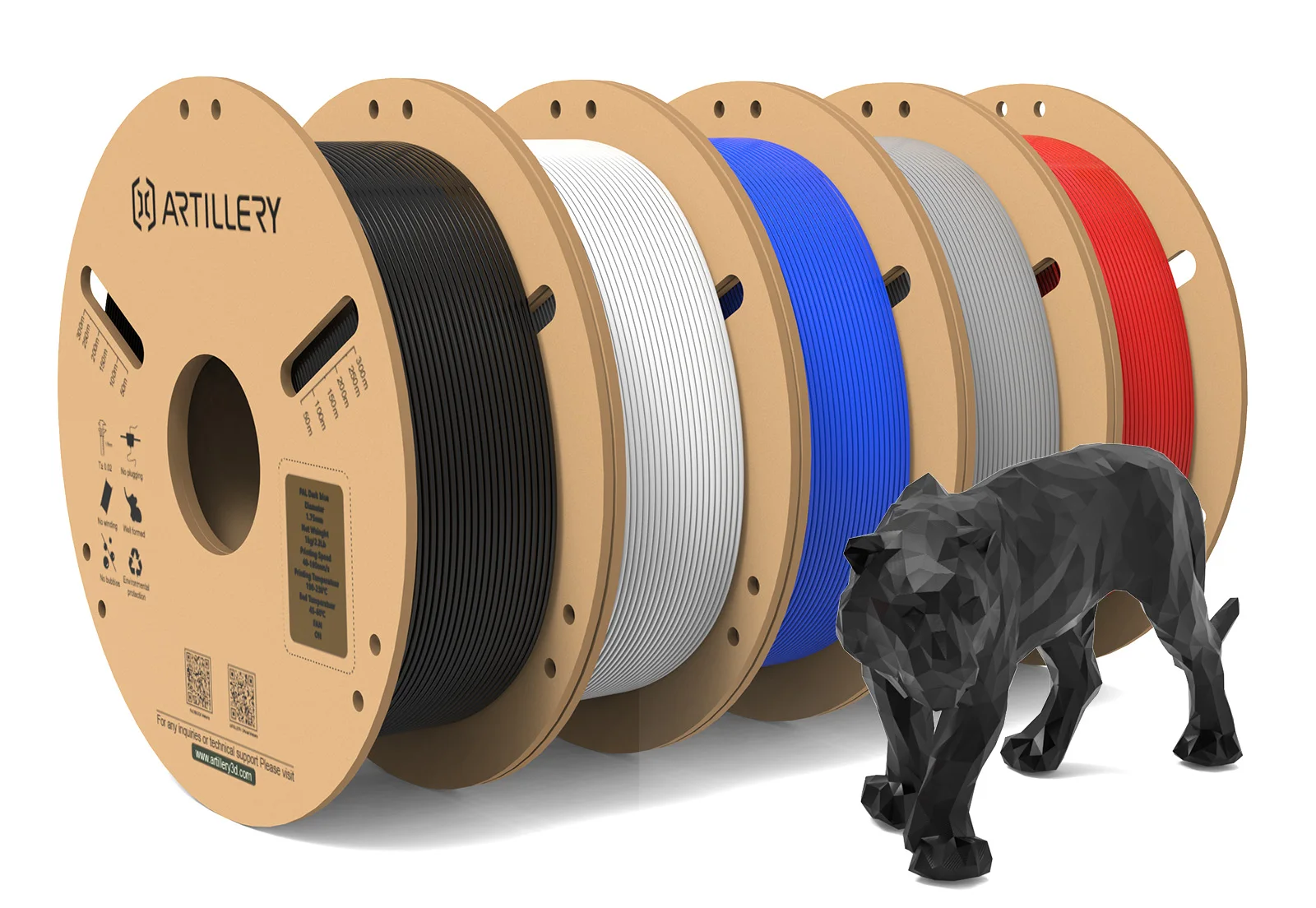 Artillery 3D Printer PLA Filament 1.75mm PLA Filament 5 rolls 5KG as 3D Printing Material Non-Toxic For 3D Printer
Artillery 3D Printer PLA Filament 1.75mm PLA Filament 5 rolls 5KG as 3D Printing Material Non-Toxic For 3D Printer