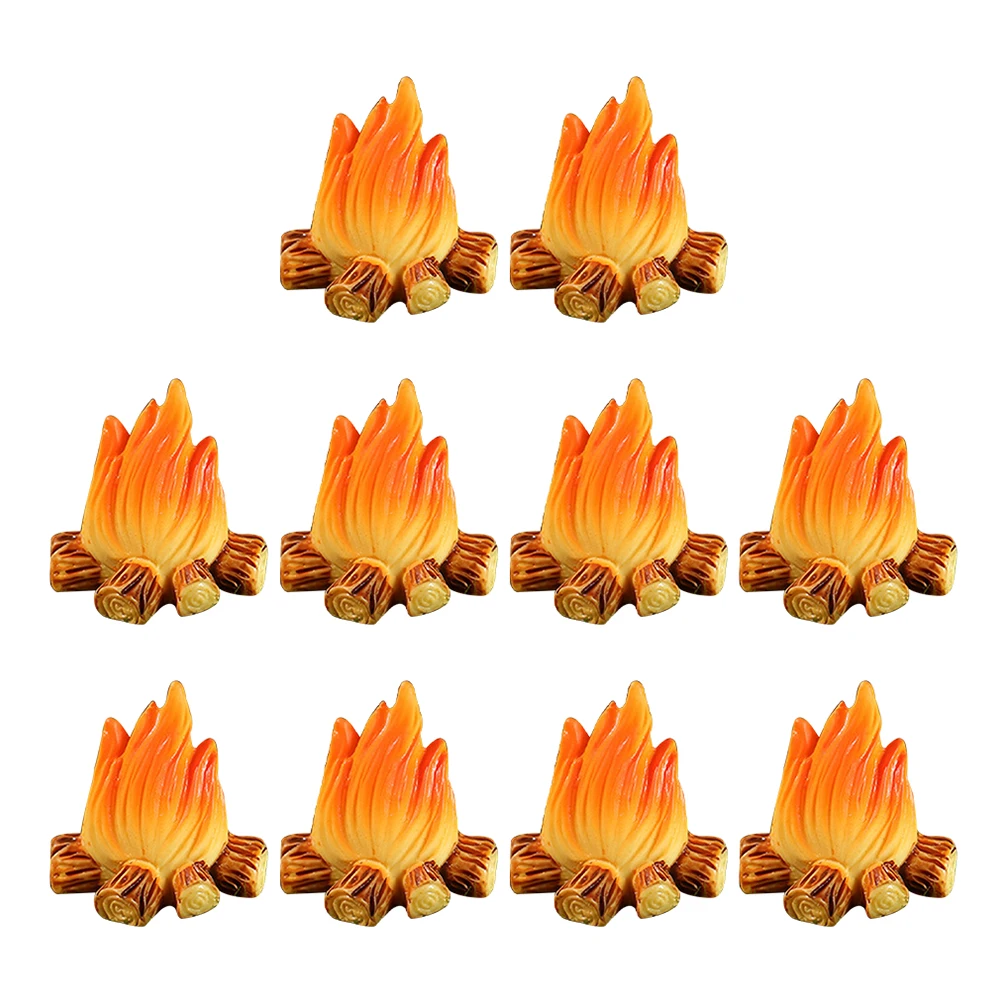 10 Pcs Fire Decoration Ornaments Camp Model Miniature Campfire Toy Christmas Burner Miniture Resin Minature Decorations
10 Pcs Fire Decoration Ornaments Camp Model Miniature Campfire Toy Christmas Burner Miniture Resin Minature Decorations
