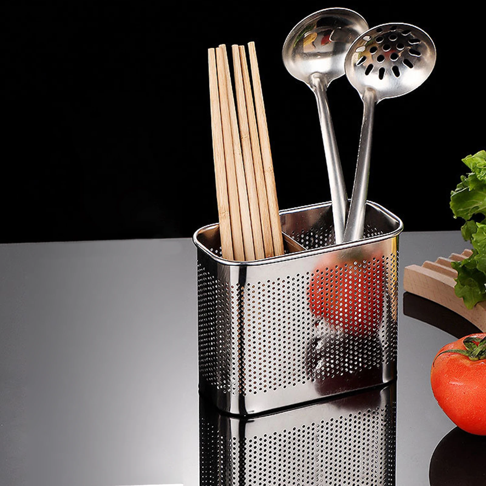 Stainless Steel Chopstick Holder With Drainage Anti-Mold Wall-Mounted Kitchen Storage Box
Stainless Steel Chopstick Holder With Drainage Anti-Mold Wall-Mounted Kitchen Storage Box