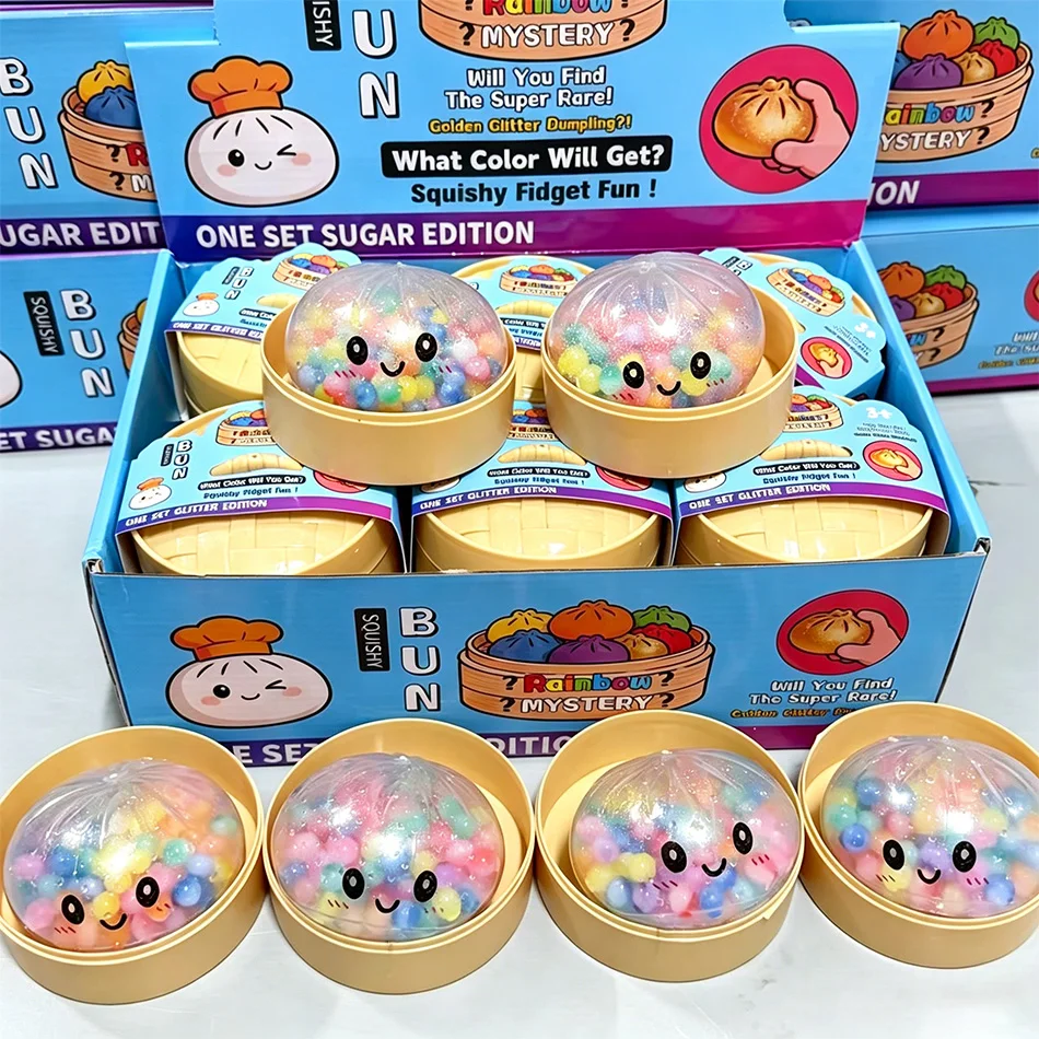 Rainbow Colorful Glitter Dumpling Glitter Dumpling Squishy with Box Dumplings Sensory Squeeze Toy for Stress Relief Toys
Rainbow Colorful Glitter Dumpling Glitter Dumpling Squishy with Box Dumplings Sensory Squeeze Toy for Stress Relief Toys