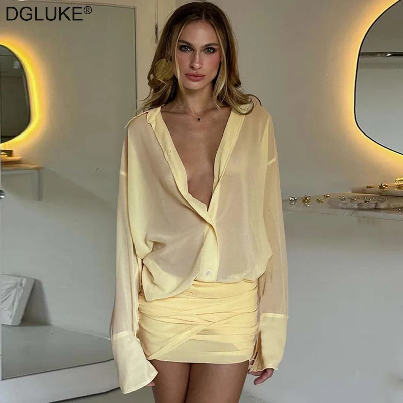 DGLUKE Long Sleeve Shirt Dress Women Lapel Neck Front Button Bandage Mini Dress Sexy Spring Autumn Short Bodycon Dresses
DGLUKE Long Sleeve Shirt Dress Women Lapel Neck Front Button Bandage Mini Dress Sexy Spring Autumn Short Bodycon Dresses