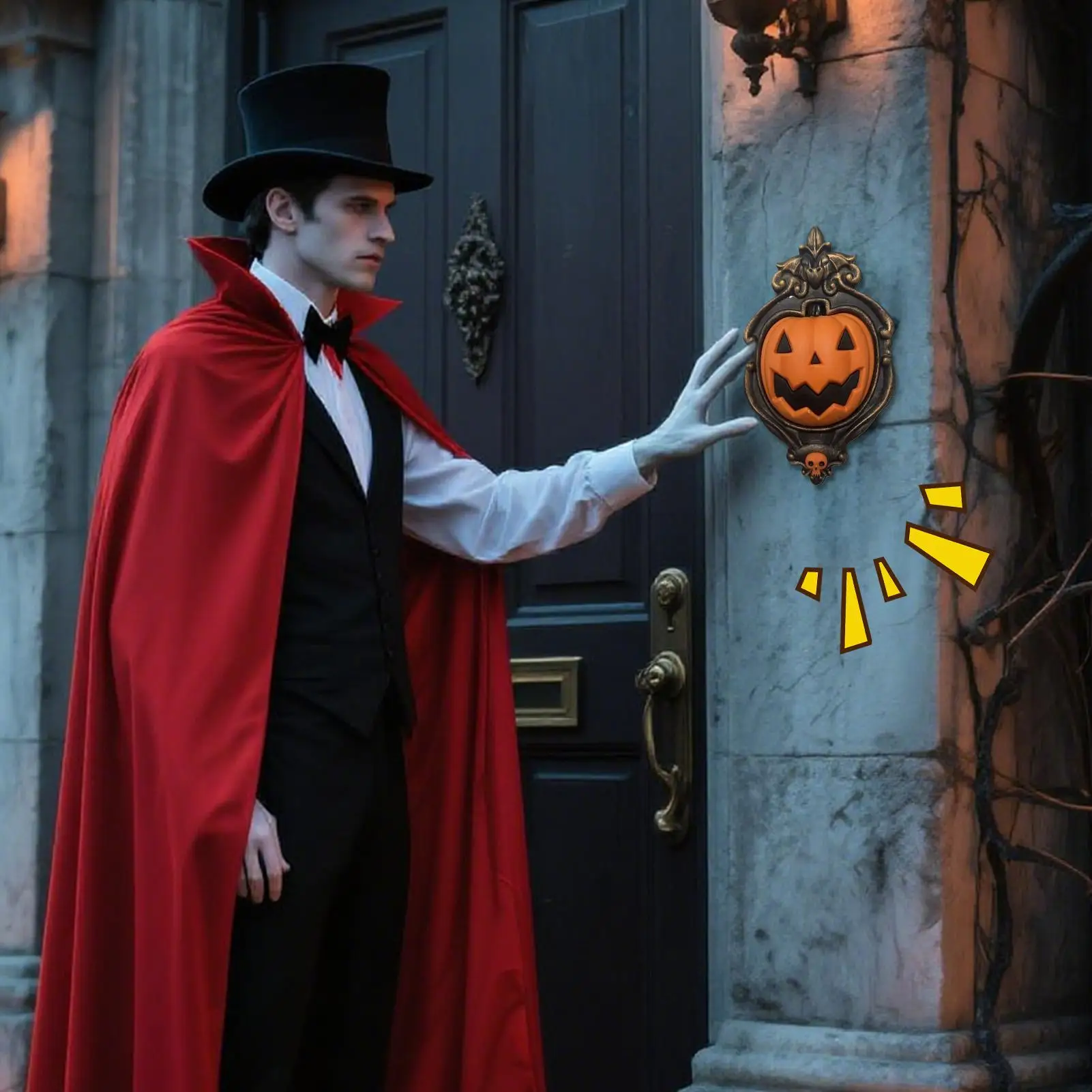 Halloween Doorbell Toy Haunted Decoration Horror Props Hanging Piece Door Hanging Doorbell with Light Sound Bell Decor
Halloween Doorbell Toy Haunted Decoration Horror Props Hanging Piece Door Hanging Doorbell with Light Sound Bell Decor