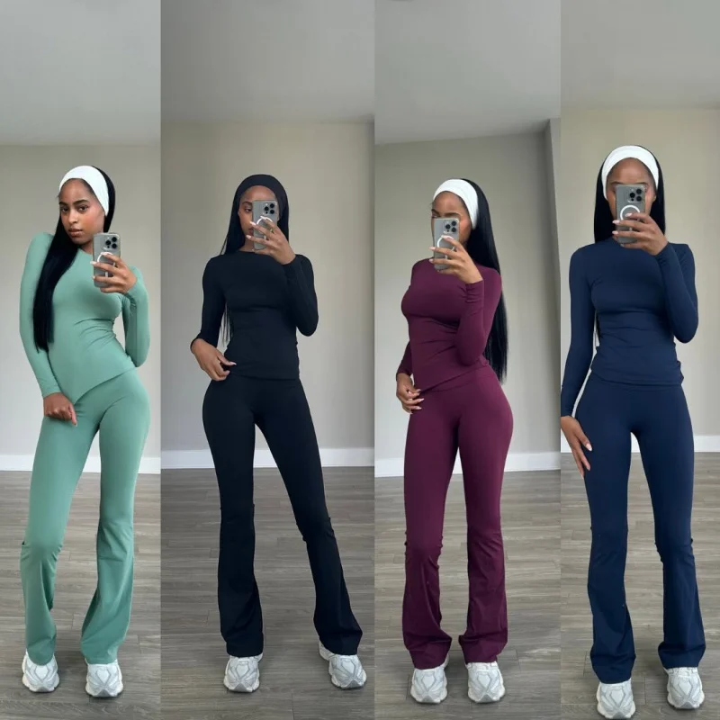 2025 New Spring New Women's Casual Long-Sleeved Slim Suit Solid Color round Neck Trousers Two-Piece Set
2025 New Spring New Women's Casual Long-Sleeved Slim Suit Solid Color round Neck Trousers Two-Piece Set