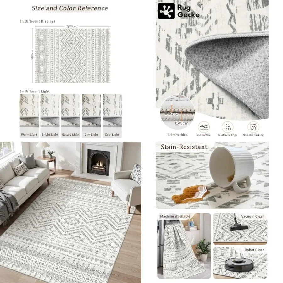 5x7 Area Rug for Living Room Moroccan Washable Rugs Non Slip Indoor Floor Carpet Foldable Large Soft Area Rug for Dining Room B
5x7 Area Rug for Living Room Moroccan Washable Rugs Non Slip Indoor Floor Carpet Foldable Large Soft Area Rug for Dining Room B