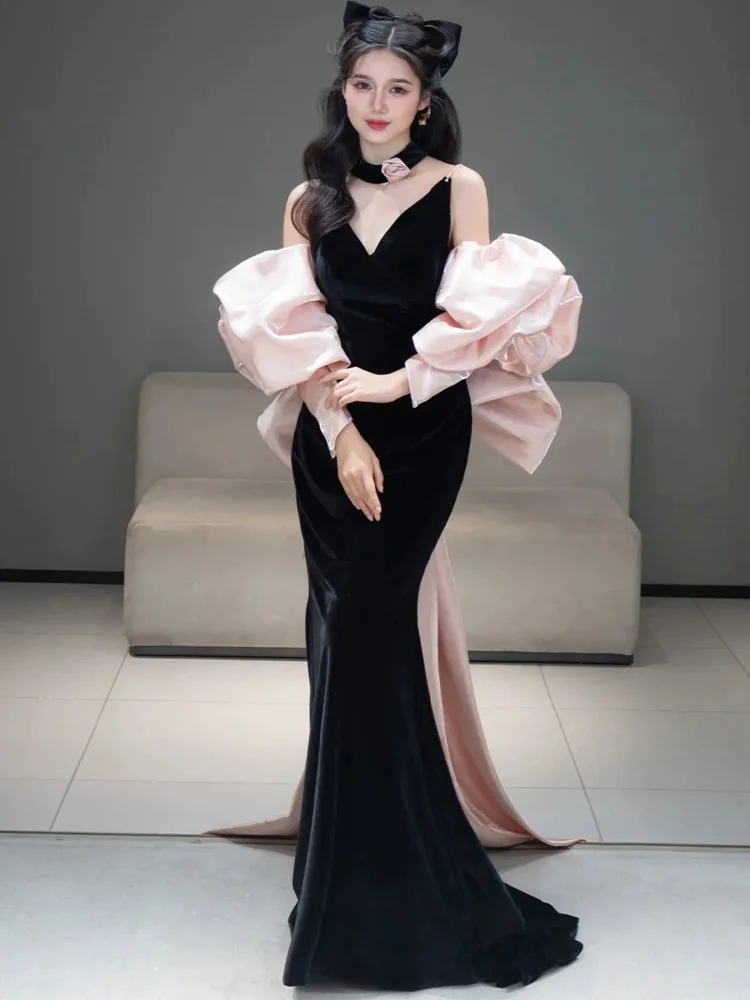 Ele Bla Strapl Evening Gown Women's New 2026 Luxury High-End Host Ball Fi Tail Drinking Costume Wedding Dr
Ele Bla Strapl Evening Gown Women's New 2026 Luxury High-End Host Ball Fi Tail Drinking Costume Wedding Dr