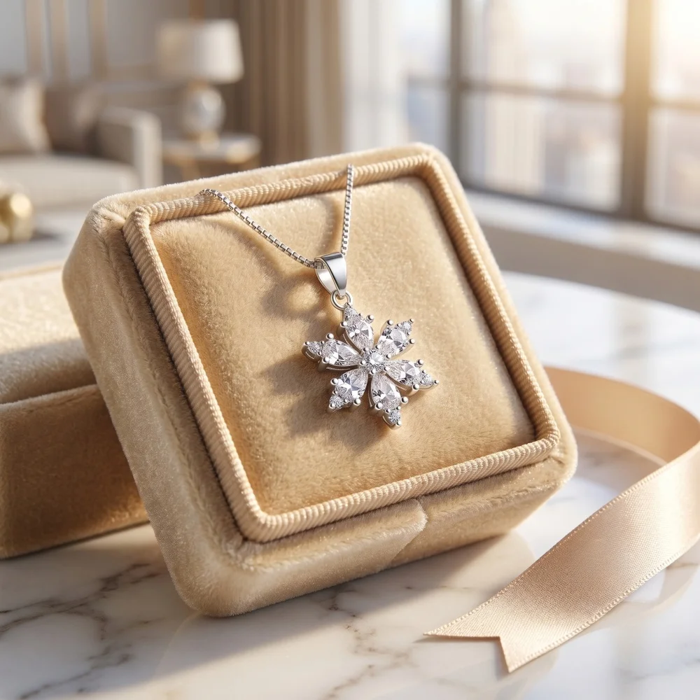 925 Sterling Silver Fashion Temperament Lucky Snowflake Zircon Necklace, Ladies Jewelry, Birthday Party Anniversary Gift
925 Sterling Silver Fashion Temperament Lucky Snowflake Zircon Necklace, Ladies Jewelry, Birthday Party Anniversary Gift