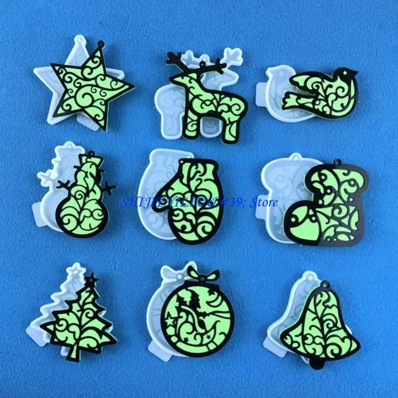 E21F 9 Pcs Christmas Series Snowman Keychain Silicone Molds with Hole Keyring Pendant Handmade Mold Christmas Day Gift
E21F 9 Pcs Christmas Series Snowman Keychain Silicone Molds with Hole Keyring Pendant Handmade Mold Christmas Day Gift