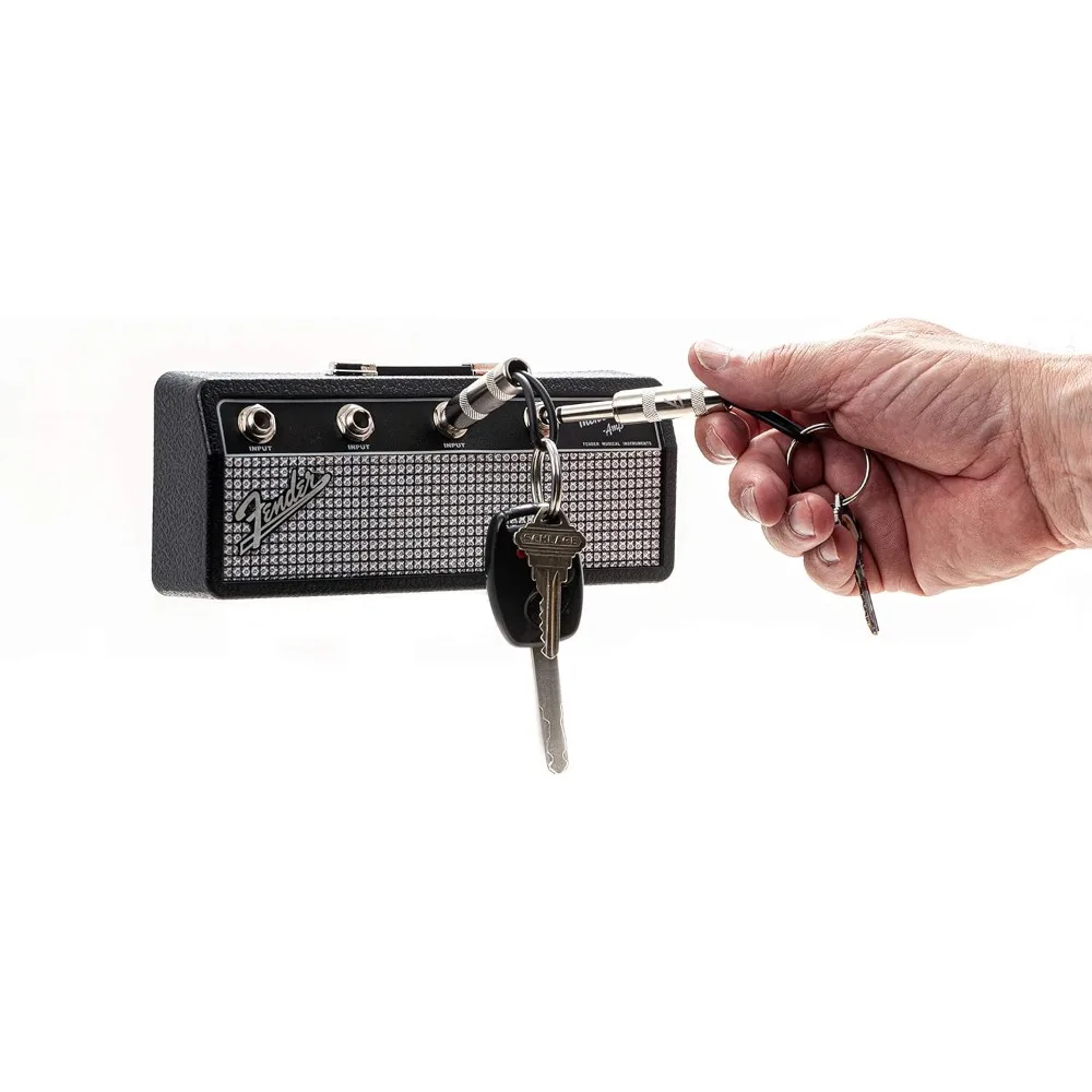Jack Rack Black Silver Keychain Holder Guitar Plug Set
Jack Rack Black Silver Keychain Holder Guitar Plug Set