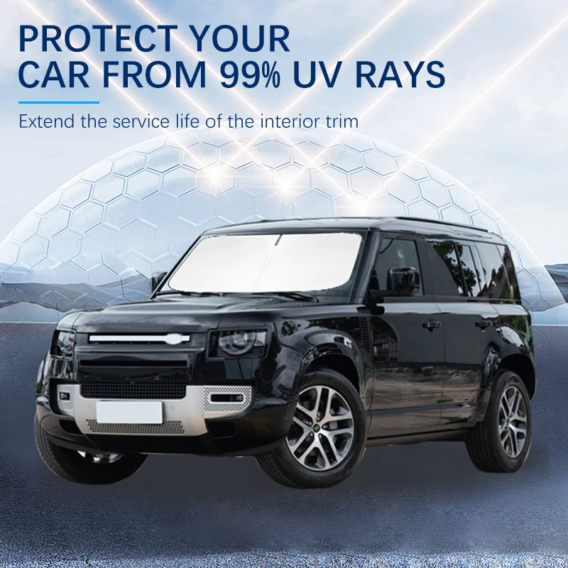 For Land Rover Defender 90 110 130 Summer Car Accessories Car Windshield Sun Shade Covers for Front Window Sunscreen UV Parasol
For Land Rover Defender 90 110 130 Summer Car Accessories Car Windshield Sun Shade Covers for Front Window Sunscreen UV Parasol