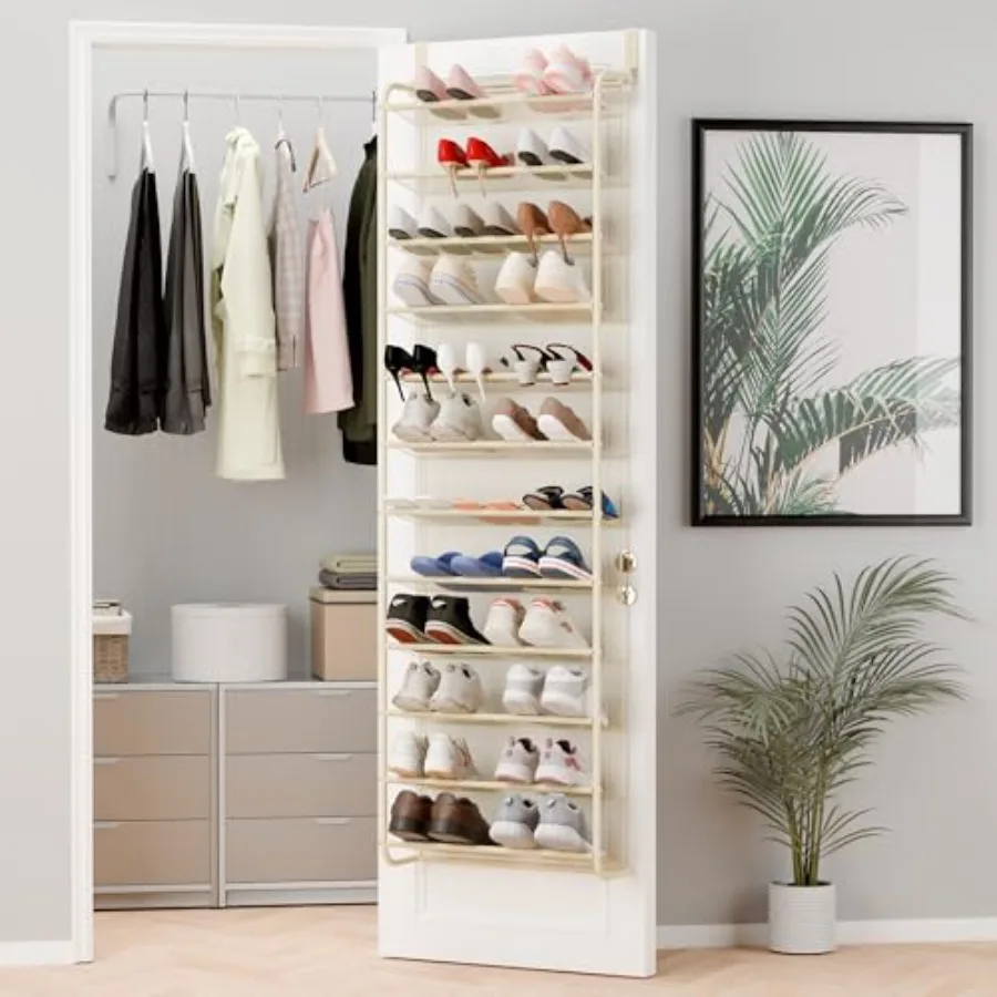 36 Pair Over The Door Shoe Organizer 12 Tier Hanging Shoe Organizer Heavy Duty Metal and Mesh Shoe Holder Hanging for Closet Or
36 Pair Over The Door Shoe Organizer 12 Tier Hanging Shoe Organizer Heavy Duty Metal and Mesh Shoe Holder Hanging for Closet Or