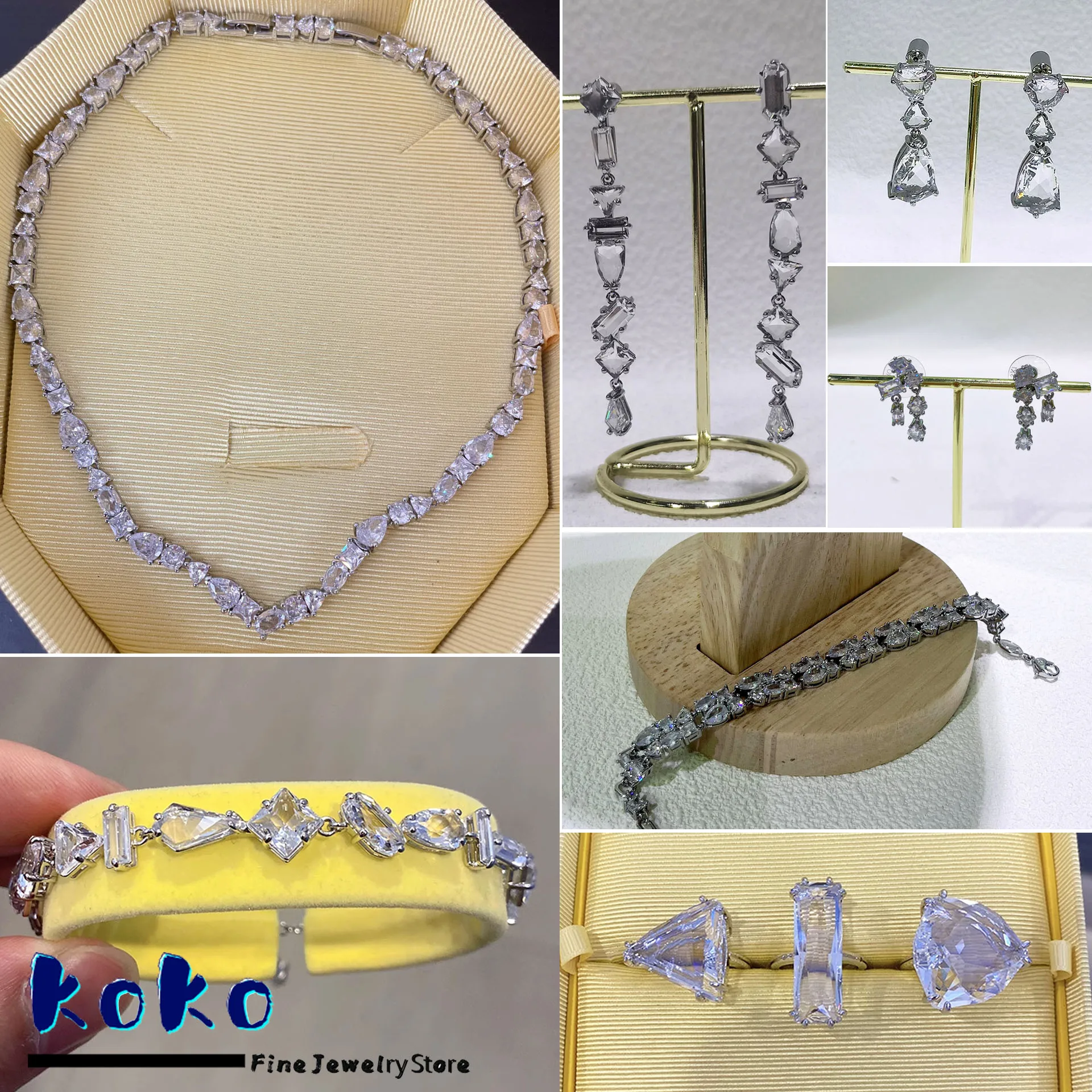 Original Trendy Y Necklace Crystal Fashion Jewelry Set for Women Stainles Steel Water Drop Earring Bracelet Ring Party Jewelry
Original Trendy Y Necklace Crystal Fashion Jewelry Set for Women Stainles Steel Water Drop Earring Bracelet Ring Party Jewelry
