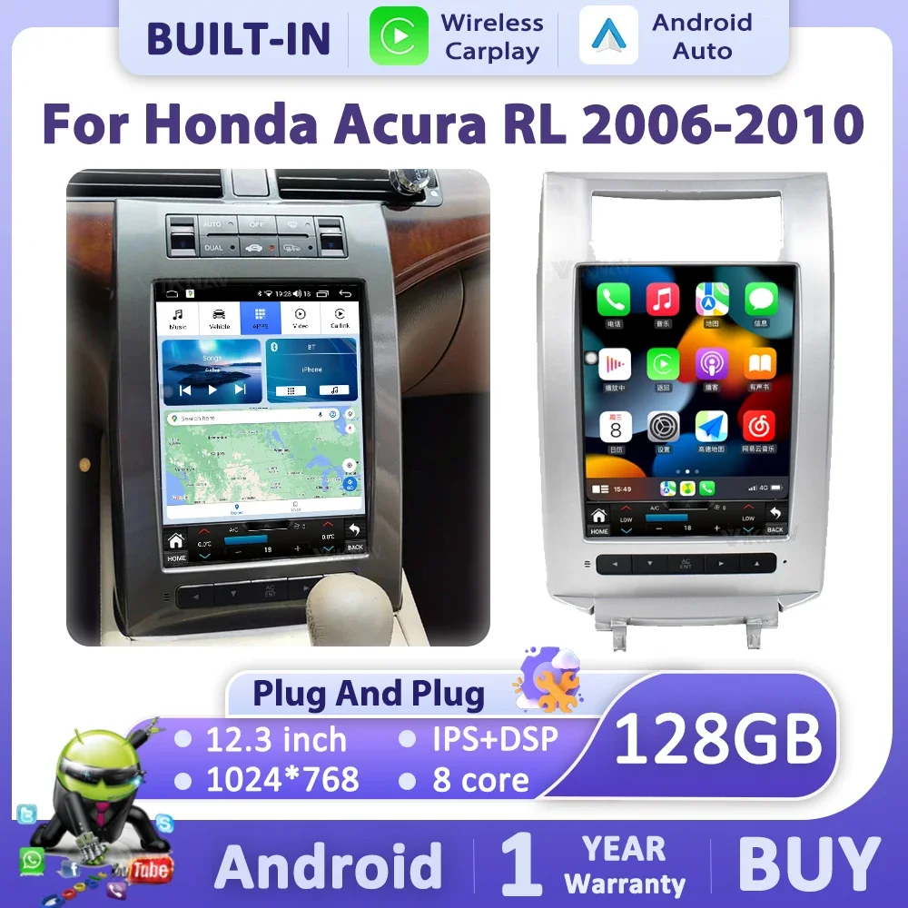 128G Android Stereo For Honda Acura RL Honda Legend KB1 2 2006-2010 Car Radio Touch Screen Wireless Carplay GPS Player Device
128G Android Stereo For Honda Acura RL Honda Legend KB1 2 2006-2010 Car Radio Touch Screen Wireless Carplay GPS Player Device