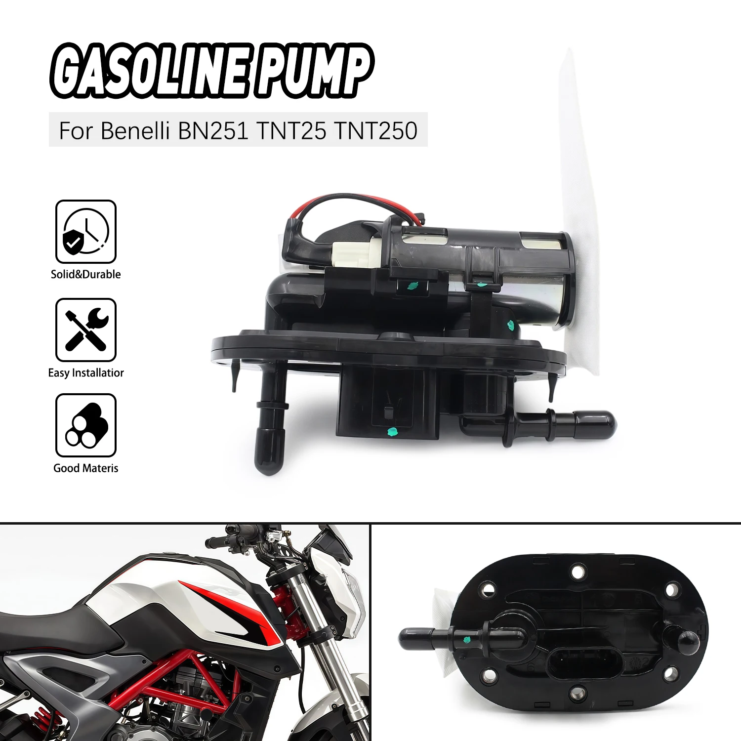 For Benelli BN251 TNT25 TNT250 BN TNT 25 250 251 BN302 TORNADO TNT300 STELS 300 Fuel Supply Parts Accesorios Moto Fuel Pump
For Benelli BN251 TNT25 TNT250 BN TNT 25 250 251 BN302 TORNADO TNT300 STELS 300 Fuel Supply Parts Accesorios Moto Fuel Pump