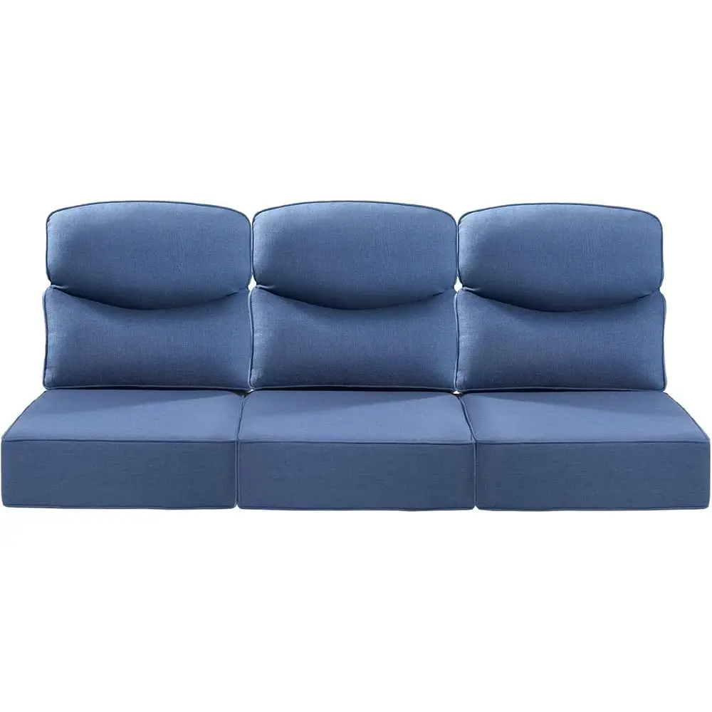 6-Inch Thick Outdoor Patio Furniture Cushions Set of 3 - Navy Blue, Suitable for Deep Seat Wicker Chairs, Loveseat, 3-Seater L-S
6-Inch Thick Outdoor Patio Furniture Cushions Set of 3 - Navy Blue, Suitable for Deep Seat Wicker Chairs, Loveseat, 3-Seater L-S