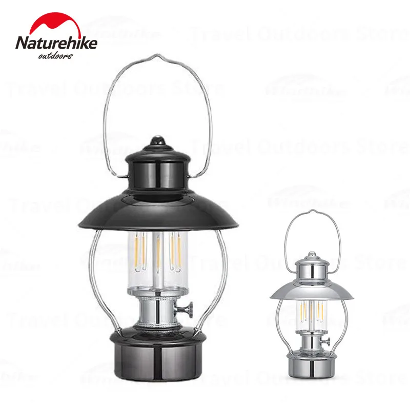 Naturehike Camping Retro Portable Lamp Black/Silver 3.6W Hanging Style Led Tent Lamp IPX4 Rain-Proof Floodlight 5-300 Hour
Naturehike Camping Retro Portable Lamp Black/Silver 3.6W Hanging Style Led Tent Lamp IPX4 Rain-Proof Floodlight 5-300 Hour