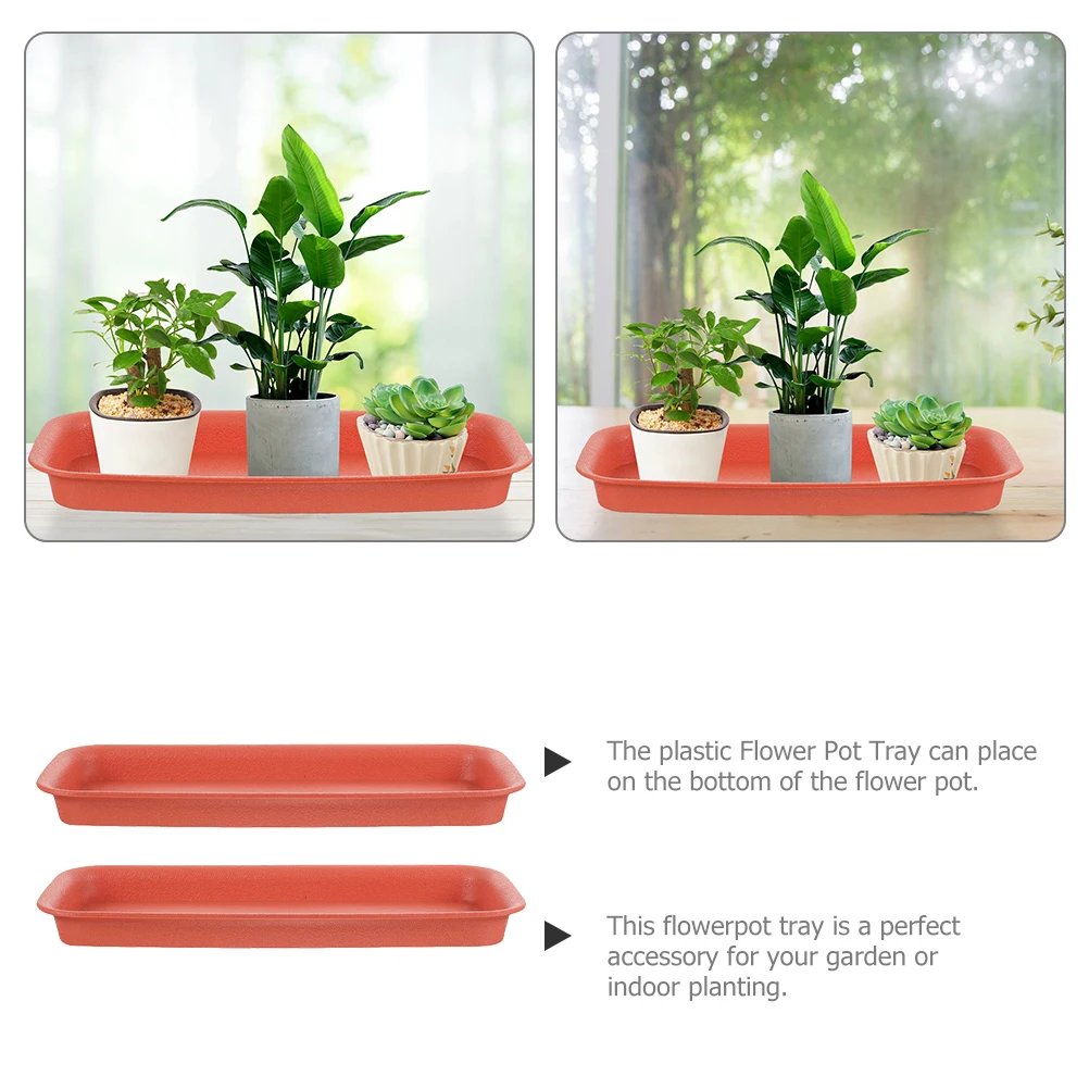 2 Pcs Rectangular Plastic Plant Saucer Trays 340mm Brick Red for Indoor Flower Pots Drainage Holes No Falling Gardening
2 Pcs Rectangular Plastic Plant Saucer Trays 340mm Brick Red for Indoor Flower Pots Drainage Holes No Falling Gardening