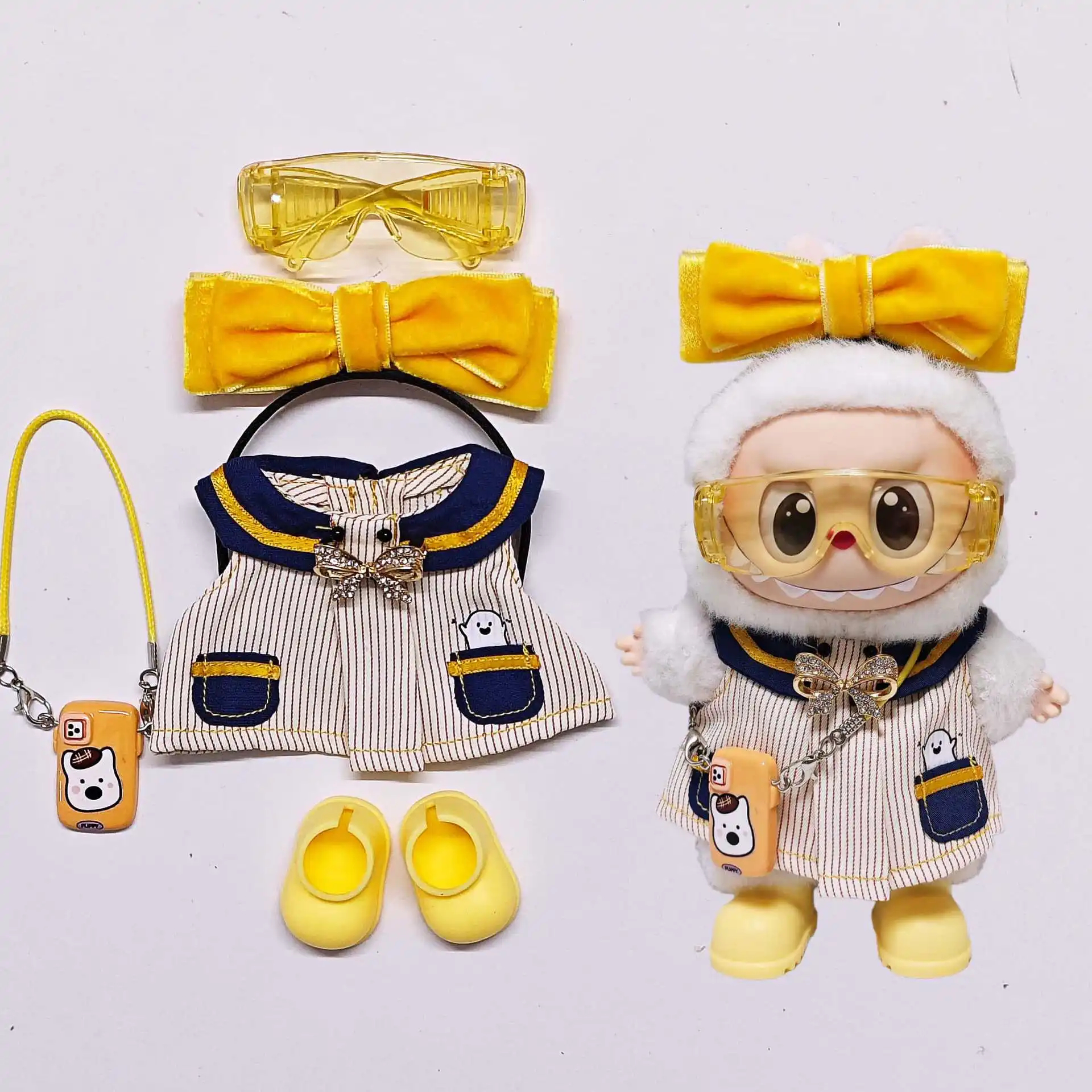 17cm Labubu 1-3 Gen Doll Outfits | Bowknot Headband Set | Dress Goggles Crossbody Shoes Clothes for Labubu Pendants Accessories
17cm Labubu 1-3 Gen Doll Outfits | Bowknot Headband Set | Dress Goggles Crossbody Shoes Clothes for Labubu Pendants Accessories