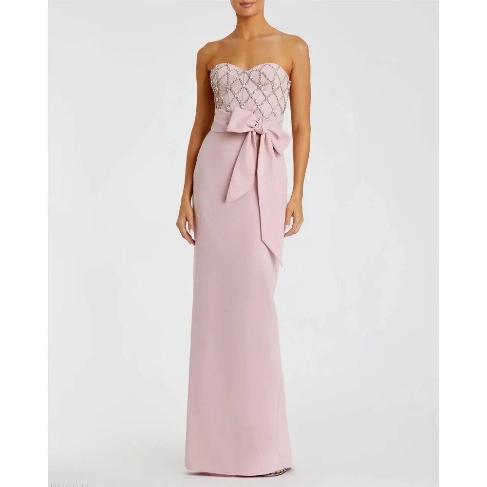 Fashion Pink Prom Dresses Customized Jersey Bow Sash Rhinestone Straight Sweetheart Party Gown Floor Length Evening Dress
Fashion Pink Prom Dresses Customized Jersey Bow Sash Rhinestone Straight Sweetheart Party Gown Floor Length Evening Dress