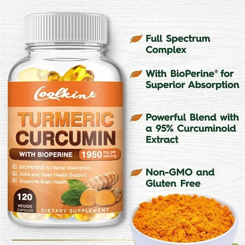 Turmeric Curcumin - Promotes Digestion and Joint Health, Boosts Immunity, and Helps Improve Joint Flexibility and Mobility
Turmeric Curcumin - Promotes Digestion and Joint Health, Boosts Immunity, and Helps Improve Joint Flexibility and Mobility