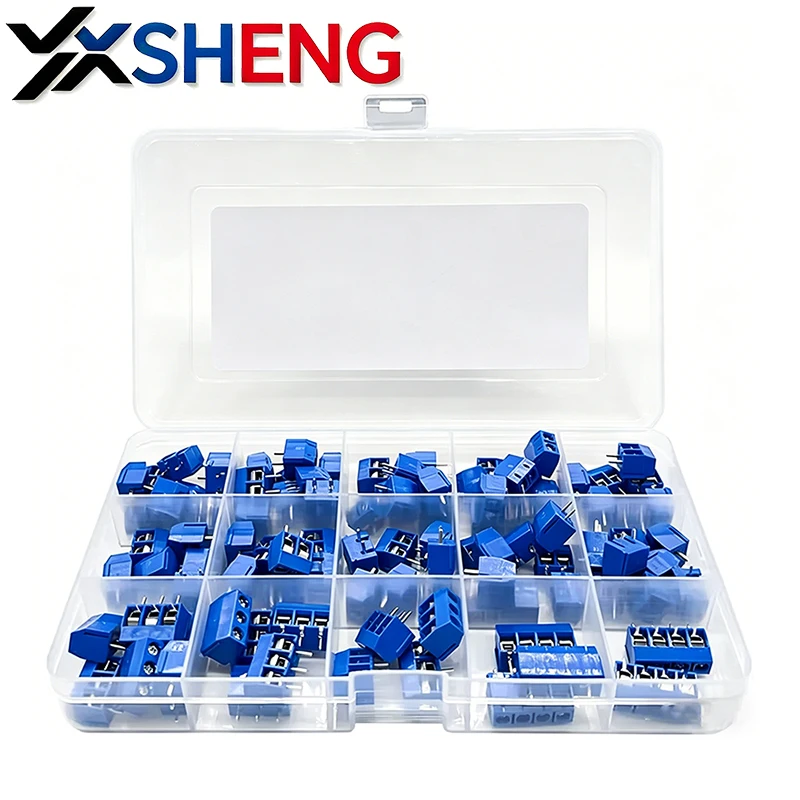 100PCS New KF301 PCB Screw Terminal Block Connector Pitch 5.0MM 2P 3P 4P Splicable Kit Box KF301-2 Blue KF301-2P KF301-3P KF-301
100PCS New KF301 PCB Screw Terminal Block Connector Pitch 5.0MM 2P 3P 4P Splicable Kit Box KF301-2 Blue KF301-2P KF301-3P KF-301