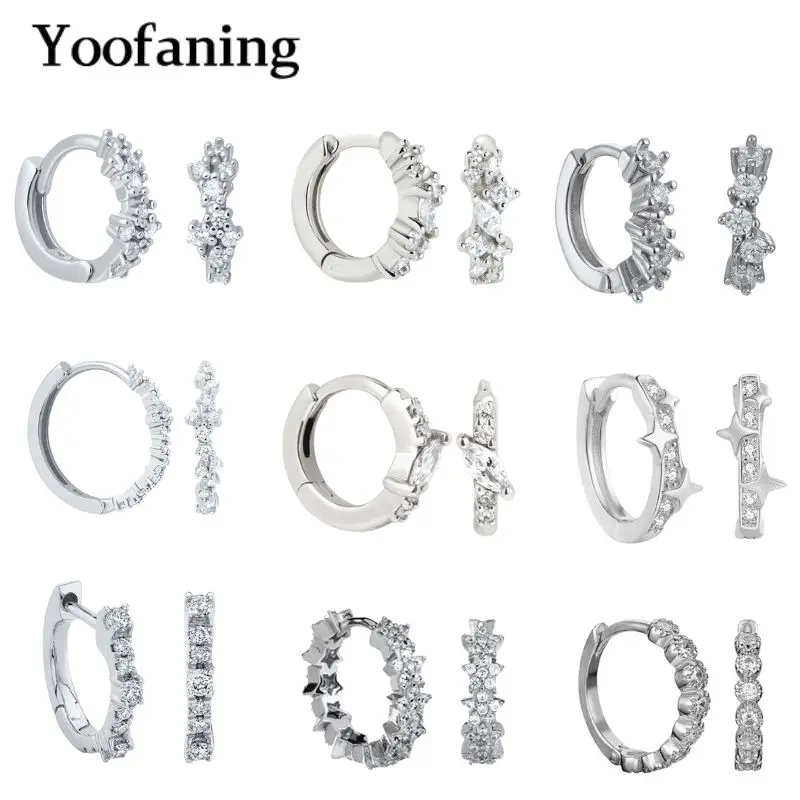 925 Sterling Silver Ear Needle Women's Simple and Elegant Lrregular Multi-Zircon Earrings Casual Fashion Ear Accessories Gift
925 Sterling Silver Ear Needle Women's Simple and Elegant Lrregular Multi-Zircon Earrings Casual Fashion Ear Accessories Gift