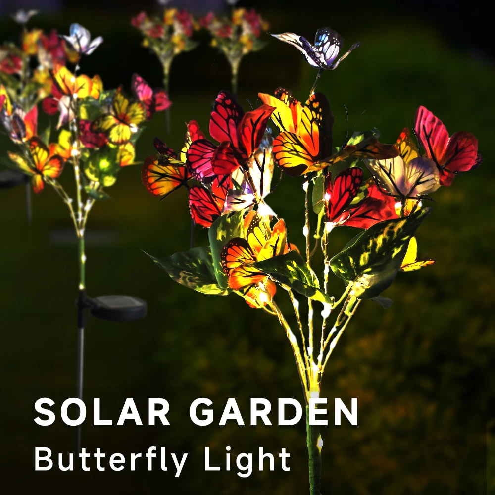 Solar Garden Lights Outdoor Waterproof Decorative Lights Butterfly Flower Lamp Landscape Courtyard Lights Yard Patio Lawn Decor
Solar Garden Lights Outdoor Waterproof Decorative Lights Butterfly Flower Lamp Landscape Courtyard Lights Yard Patio Lawn Decor