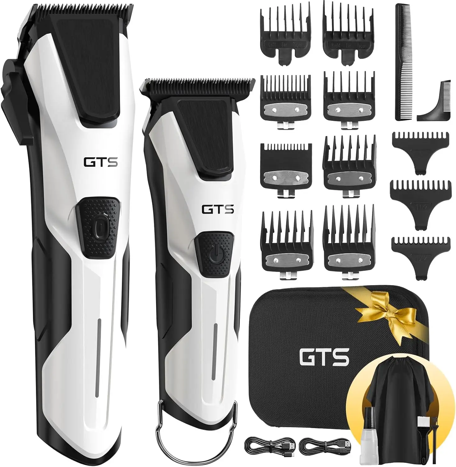 Professional Cordless Hair Clippers and Trimmer Set for Men, Fade White Barber Kit with Accessories
Professional Cordless Hair Clippers and Trimmer Set for Men, Fade White Barber Kit with Accessories