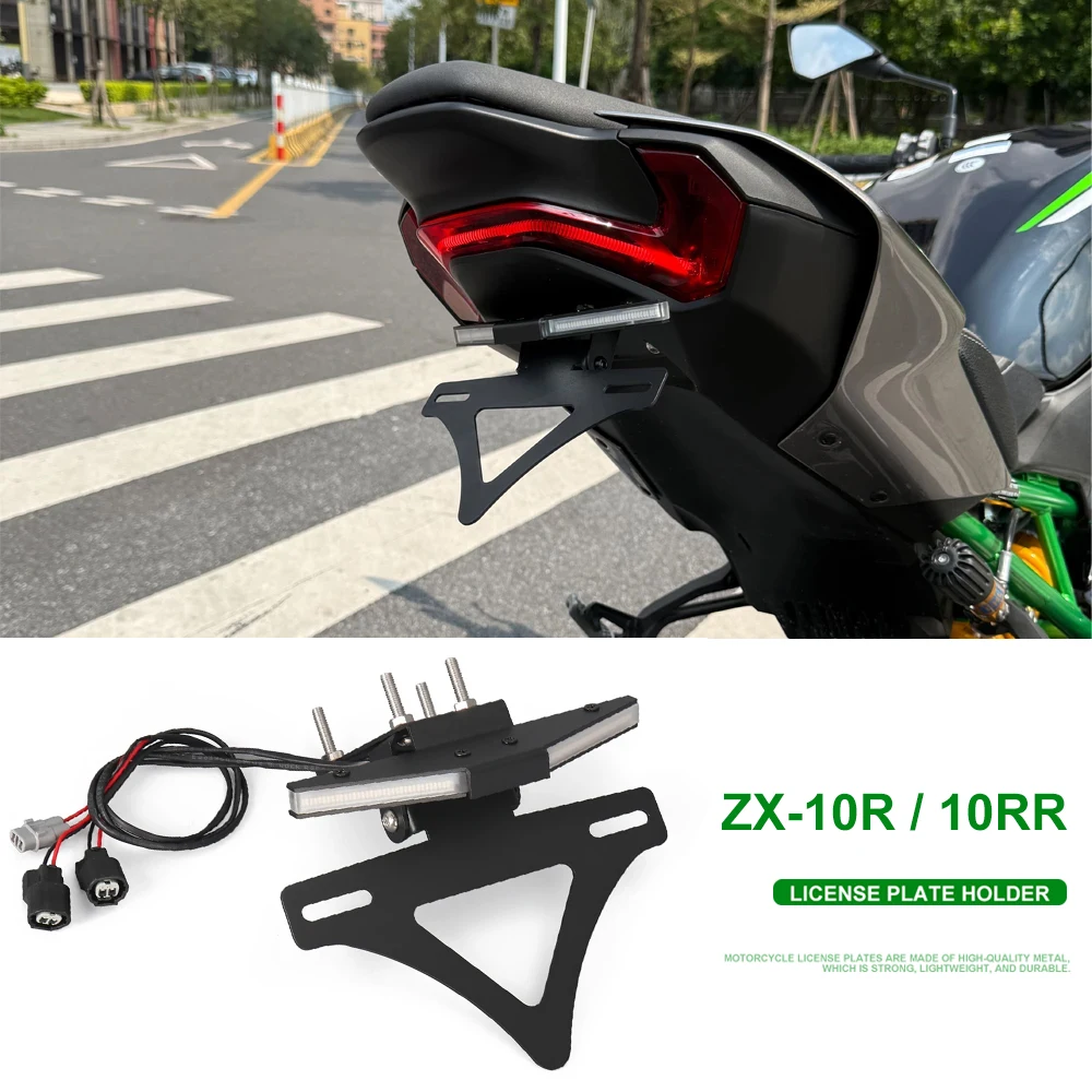 License Plate Holder For KAWASAKI Ninja ZX10R ZX-10R ZX10RR ZX-10RR Motorcycle Tail Frame Bracket LED Light Fender Eliminator
License Plate Holder For KAWASAKI Ninja ZX10R ZX-10R ZX10RR ZX-10RR Motorcycle Tail Frame Bracket LED Light Fender Eliminator