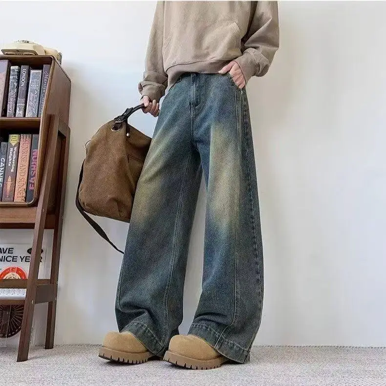 Retro American Waed Distred Knife Men's Jeans High Waist Loose Wide Leg Denim Pants Vintage Sle Winter Wear
Retro American Waed Distred Knife Men's Jeans High Waist Loose Wide Leg Denim Pants Vintage Sle Winter Wear