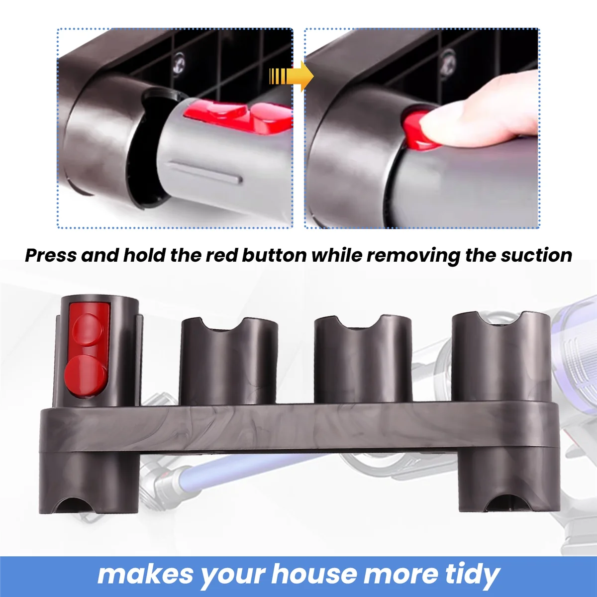 LLXA 2PCS Accessory Holder for Dyson Vacuum Cleaner V15 V12 V11 V10 V8 V7 Attachment Holder Wall Mount Tool Holder Organizer
LLXA 2PCS Accessory Holder for Dyson Vacuum Cleaner V15 V12 V11 V10 V8 V7 Attachment Holder Wall Mount Tool Holder Organizer
