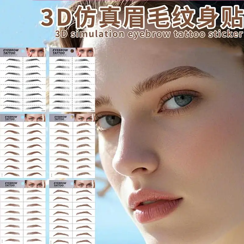 10Pairs Eyebrow Makeup Tattoo Sticker Water-based Hair-liked Brow Tattoo Stickers Waterproof Long Lasting False Eyebrows Sticker
10Pairs Eyebrow Makeup Tattoo Sticker Water-based Hair-liked Brow Tattoo Stickers Waterproof Long Lasting False Eyebrows Sticker