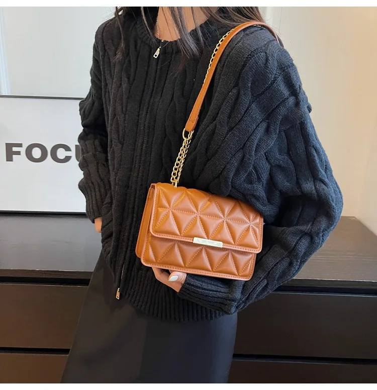 Women Quilted Chain Crossbody Bag Fashion Small Square Shoulder Purse Multi Color Casual Daily Handbag Women Quilted Chain Crossbody Bag Fashion Small Square Shoulder Purse Multi Color Casual Daily Handbag