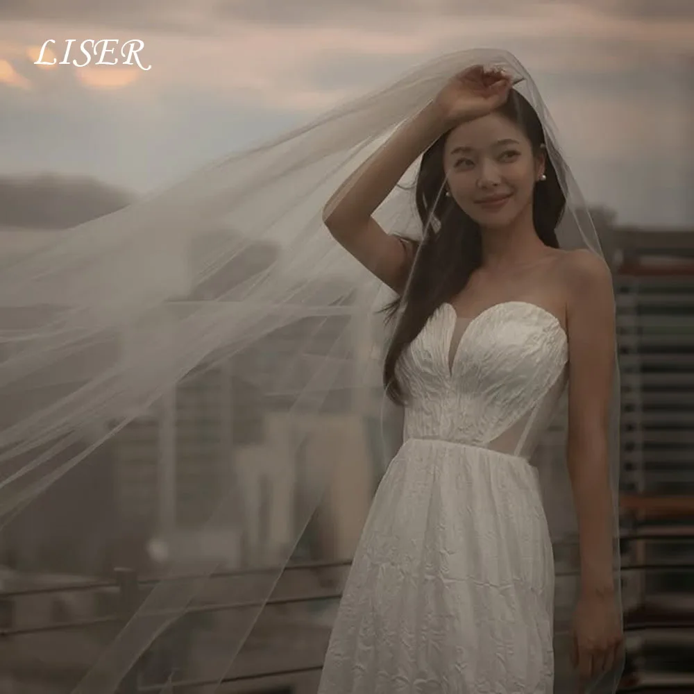 Liser Sweetheart A-Line Korea Wedding Dresses Photo Shoot Silk Taffeta Tulle Elegant Long Bridal Gown Customize 웨딩드레스
Liser Sweetheart A-Line Korea Wedding Dresses Photo Shoot Silk Taffeta Tulle Elegant Long Bridal Gown Customize 웨딩드레스