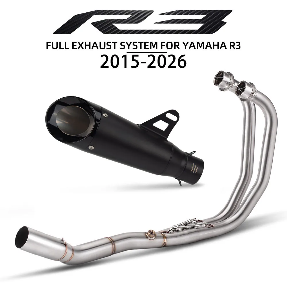 MT03 Exhaust Double Layer Muffler For Yamaha YZF-R3/R25 MT03 MT25 MT-03/25 2015-2026 Motorcycle Exhaust Full System Front pipe
MT03 Exhaust Double Layer Muffler For Yamaha YZF-R3/R25 MT03 MT25 MT-03/25 2015-2026 Motorcycle Exhaust Full System Front pipe