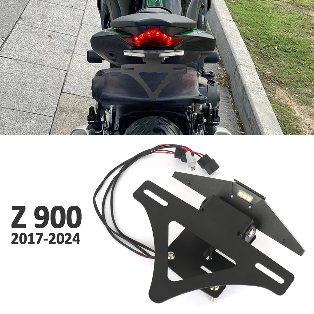 Motorcycle Tail Tidy Fender Eliminator Registration License Plate Mount Holder LED Light For Kawasaki Z900 Z 900 2017-2024
Motorcycle Tail Tidy Fender Eliminator Registration License Plate Mount Holder LED Light For Kawasaki Z900 Z 900 2017-2024