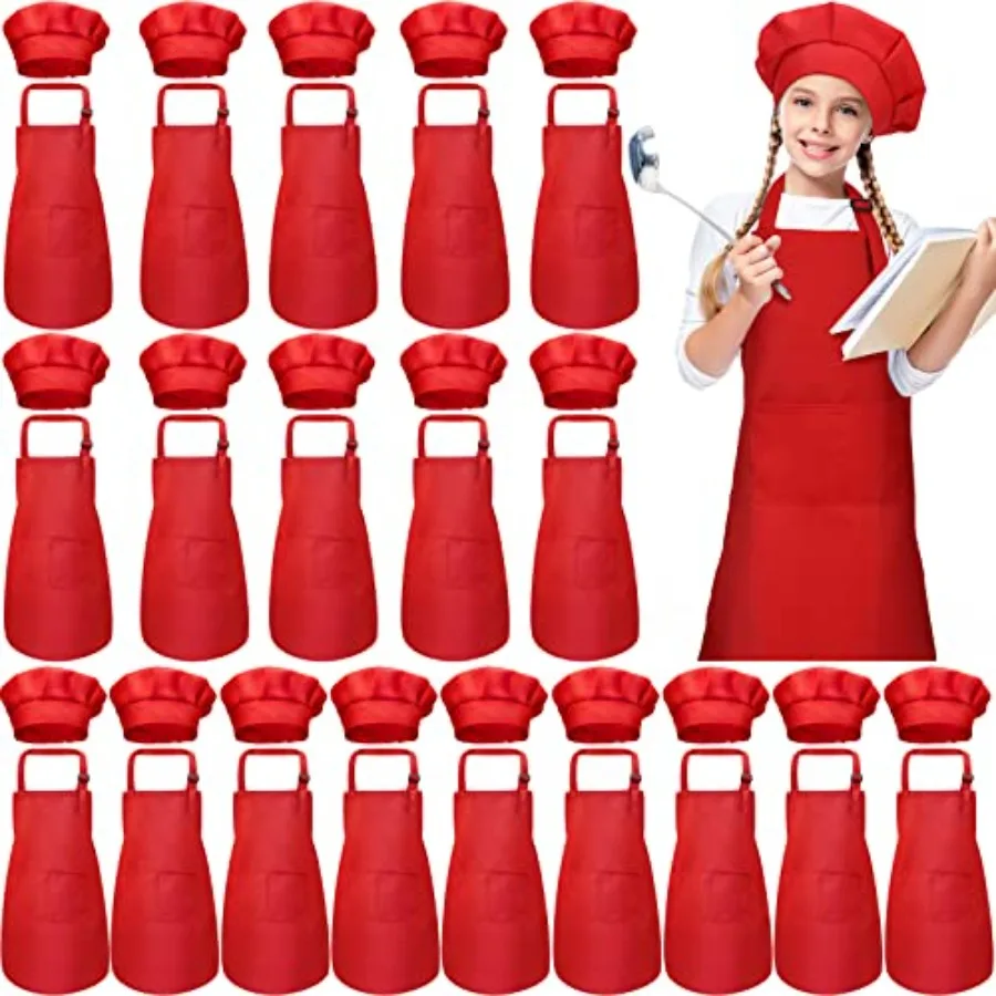 40 Pcs Apron Chef Hat Set Aprons Chef 's Bib Apron Hats Bulk for Cooking Painting 7-13 Years
40 Pcs Apron Chef Hat Set Aprons Chef 's Bib Apron Hats Bulk for Cooking Painting 7-13 Years
