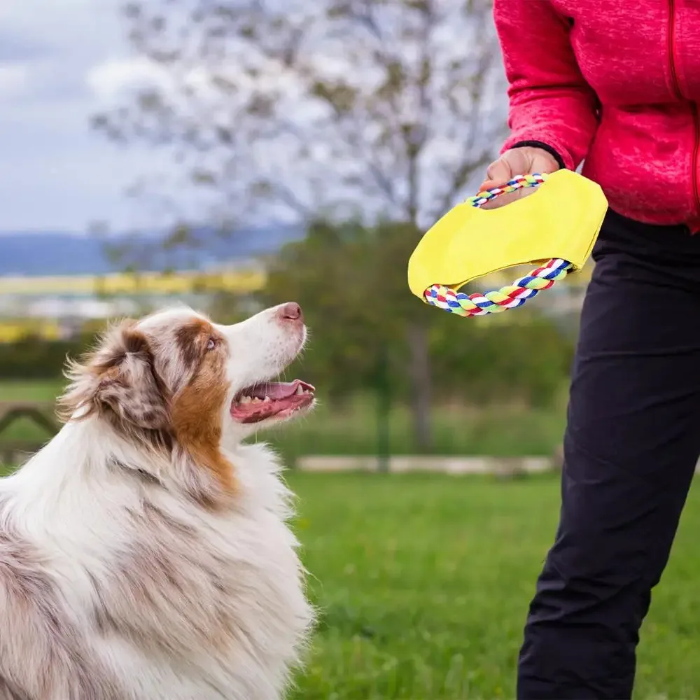 Bite-Resistant Dogs Toy Flying Disc Chew Puppy Training Interactive Pet Supplies With Chewing Cotton Rope Fetching Flyer Dog Toy
Bite-Resistant Dogs Toy Flying Disc Chew Puppy Training Interactive Pet Supplies With Chewing Cotton Rope Fetching Flyer Dog Toy