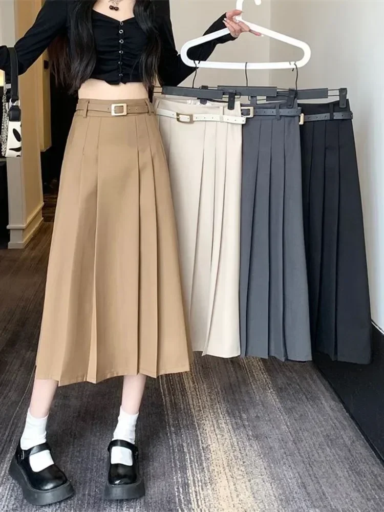 Elegant Skirt Solid Color High Waist Elastic A-line Temperament Basic Casual Fashion All-match Office Sweet Preppy Style Skirt
Elegant Skirt Solid Color High Waist Elastic A-line Temperament Basic Casual Fashion All-match Office Sweet Preppy Style Skirt