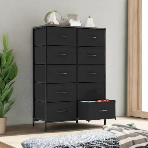 10-Drawer White Fabric Storage Dresser, Tall Wide Organizer for Bedroom Closet Kids Dorm Nursery
10-Drawer White Fabric Storage Dresser, Tall Wide Organizer for Bedroom Closet Kids Dorm Nursery