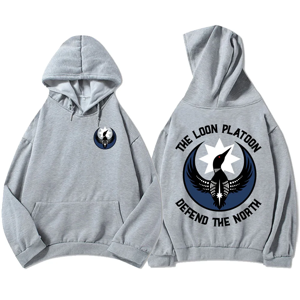 Толстовки The Loon Platoon Defend The North с графическим принтом Rebel Loon, мужские свободные толстовки с длинными рукавами и капюшоном, унисекс
Толстовки The Loon Platoon Defend The North с графическим принтом Rebel Loon, мужские свободные толстовки с длинными рукавами и капюшоном, унисекс