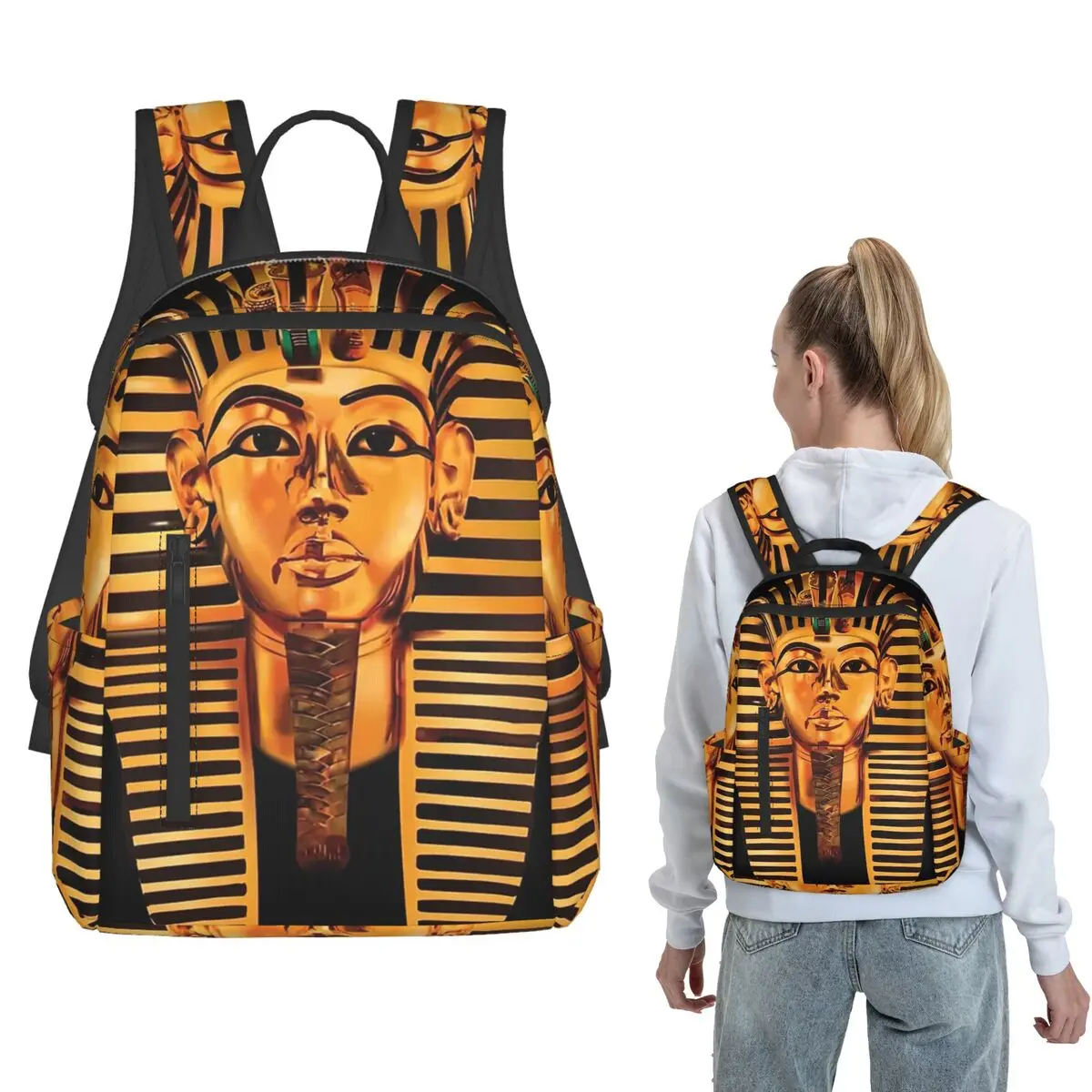 Golden Mask Of Egyptian Ancient Backpack Large Capacity Children BookBag School Bag Shoulder Bags for Men Women
Golden Mask Of Egyptian Ancient Backpack Large Capacity Children BookBag School Bag Shoulder Bags for Men Women