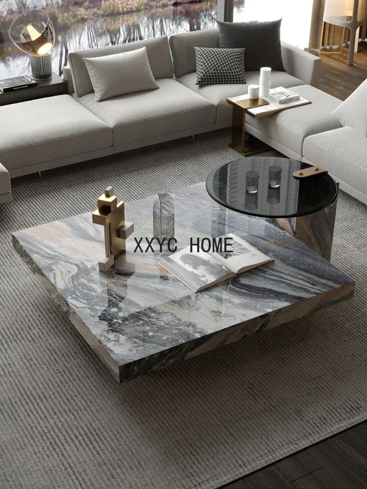 Marble Tea Table Combination Square Italian Living Room Minimalist Natural Ancient Wood Grain
Marble Tea Table Combination Square Italian Living Room Minimalist Natural Ancient Wood Grain