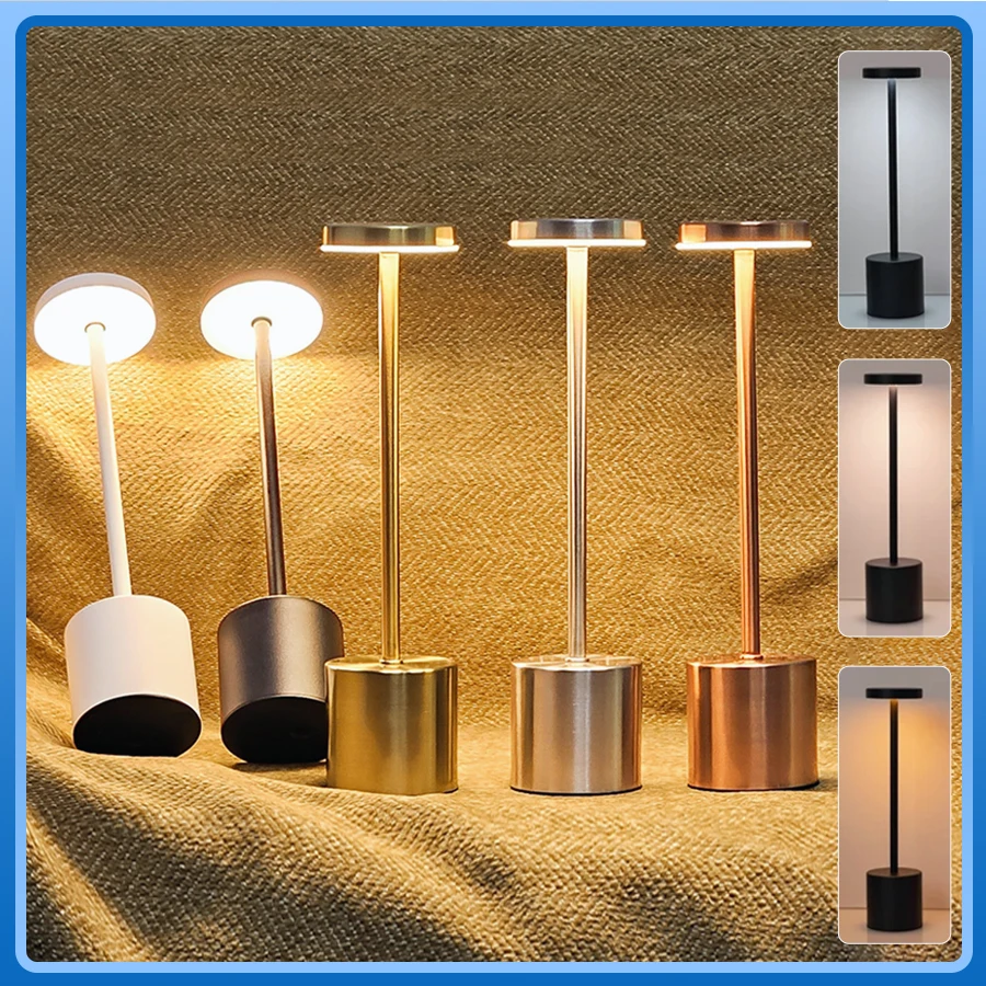 Simple Rechargeable Metal Touch Sensor LED Table Lamp Desk Lamp 3 Colors Creative Ambient Light Bar Restaurant Room Night Light
Simple Rechargeable Metal Touch Sensor LED Table Lamp Desk Lamp 3 Colors Creative Ambient Light Bar Restaurant Room Night Light