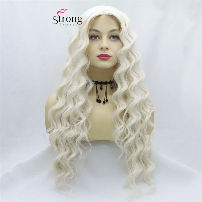 StrongBeauty вьющиеся синтетические парики спереди, черные светлые термостойкие парики со средней частью, кружевной парик для женщин 
StrongBeauty вьющиеся синтетические парики спереди, черные светлые термостойкие парики со средней частью, кружевной парик для женщин