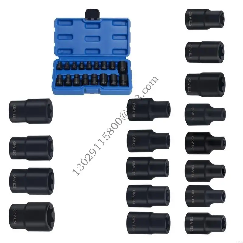 E Type Socket Wrench Head Sleeve Set to E24 with High Strength Construction .Y5GA
E Type Socket Wrench Head Sleeve Set to E24 with High Strength Construction .Y5GA