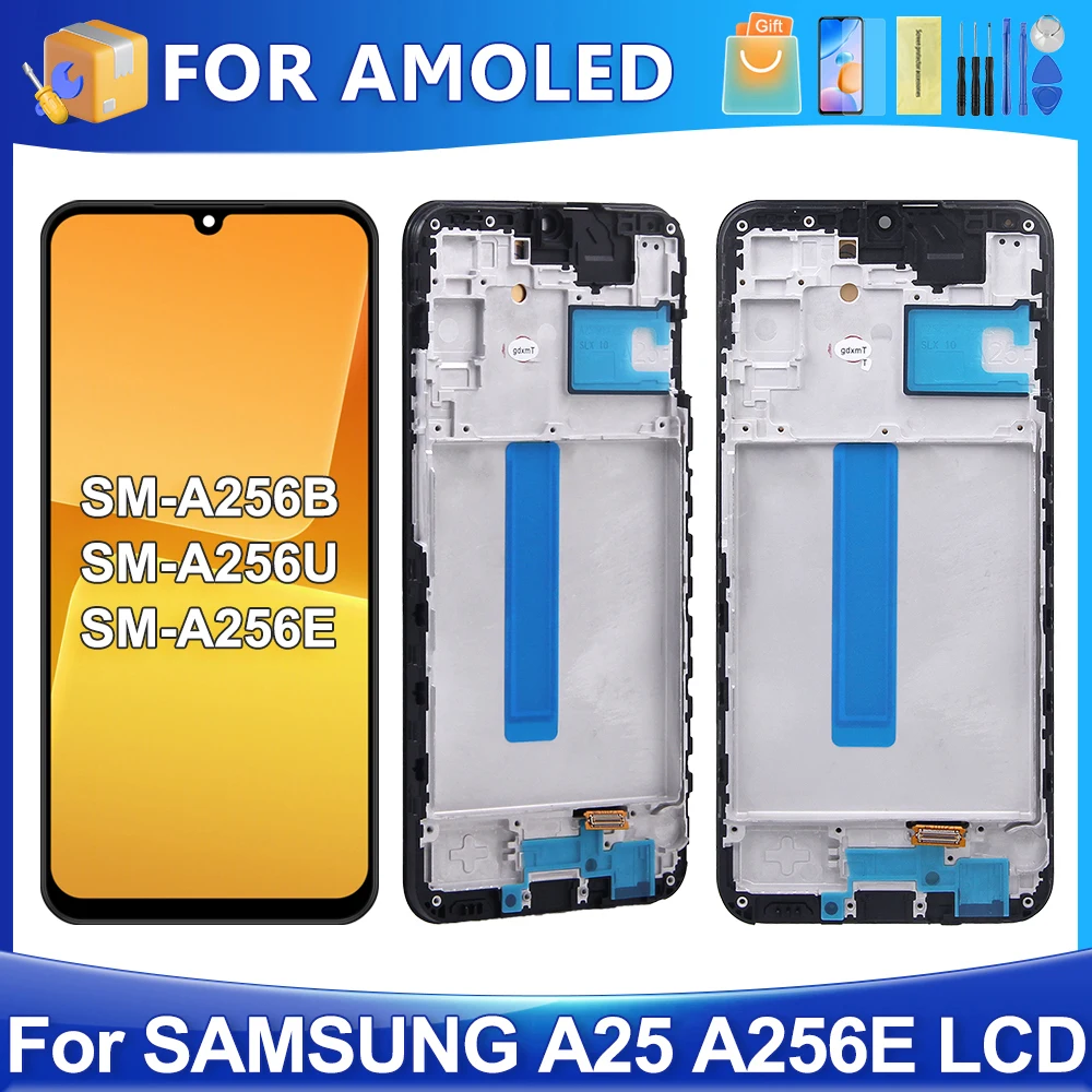 6,5 ''A25 для Samsung AMOLED A256 A256E A256B A256U ЖК-дисплей с цифровым преобразователем сенсорного экрана в сборе, замена
6,5 ''A25 для Samsung AMOLED A256 A256E A256B A256U ЖК-дисплей с цифровым преобразователем сенсорного экрана в сборе, замена